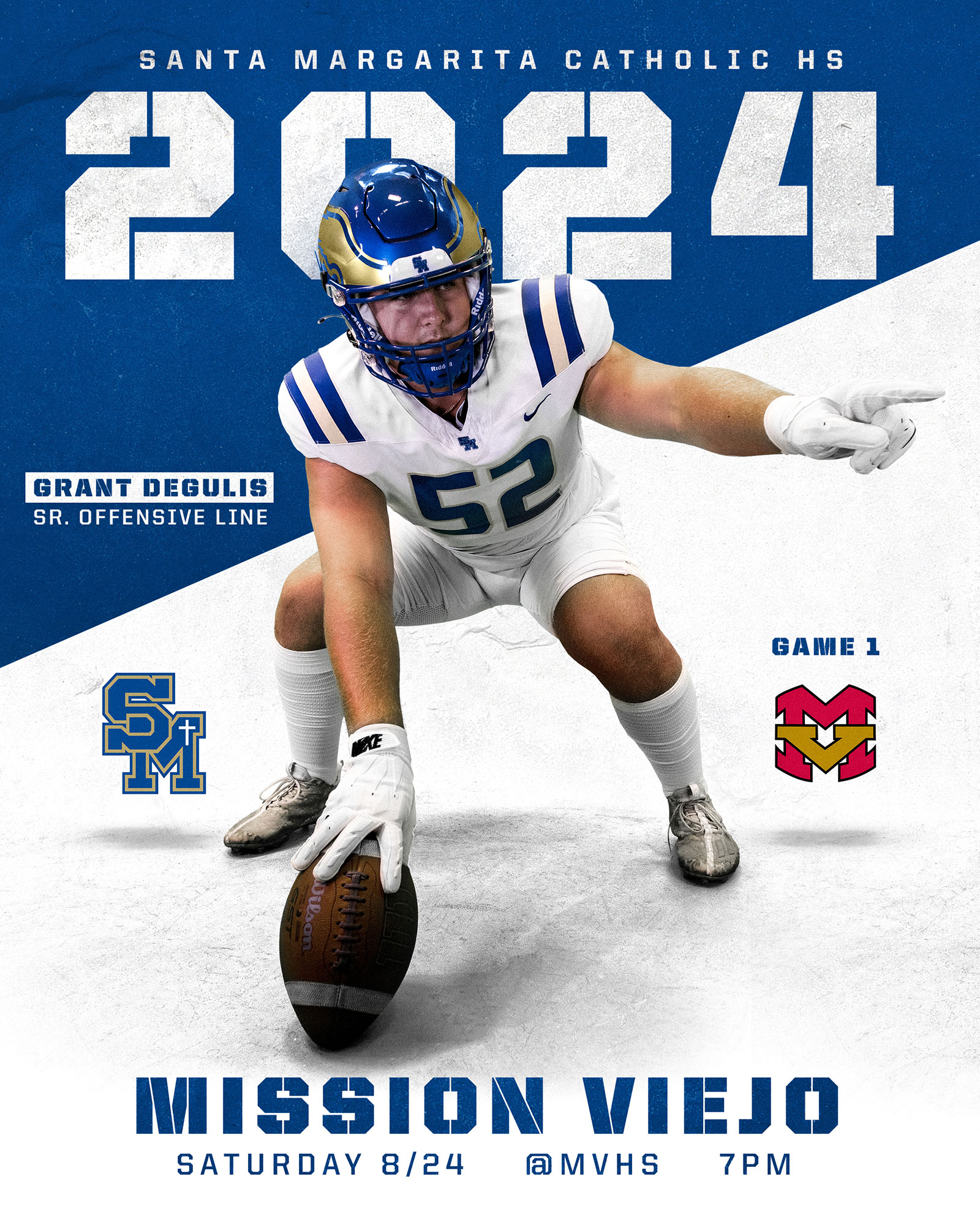 Santa Margarita Catholic Football game day program covers